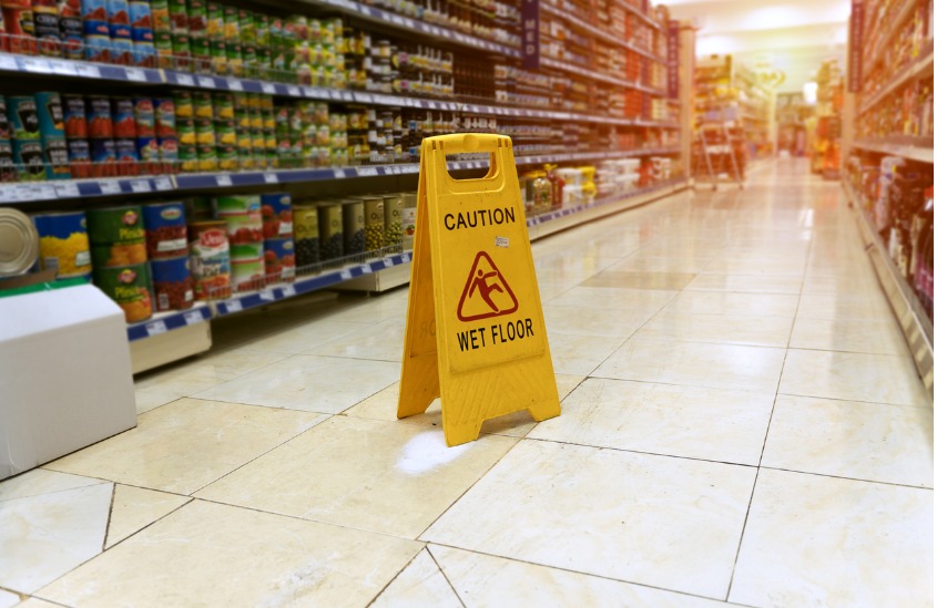 Sinalização de segurança para supermercados