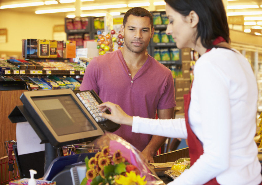 Customer Paying For Shopping